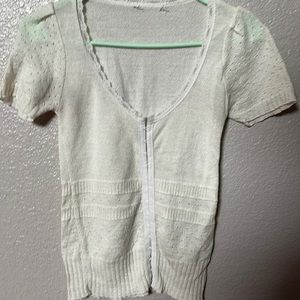 Hooked knitted corset with lace